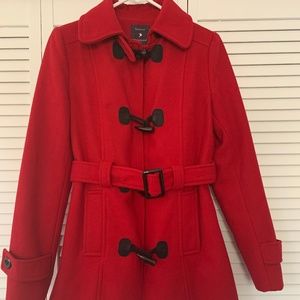 Red Wool Peacoat